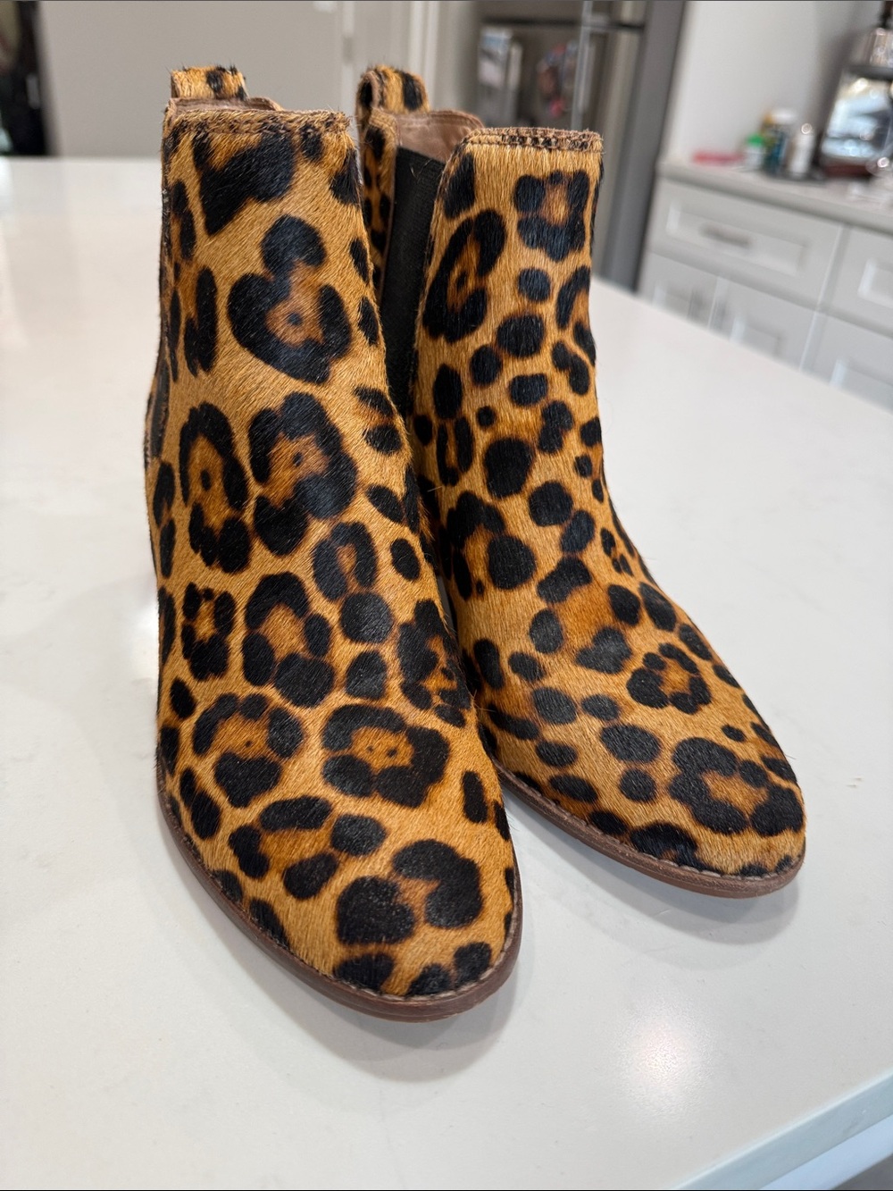 Madewell Leopard Print Chelsea Ankle Boots
